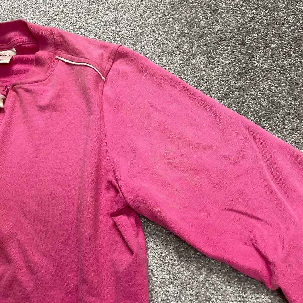 Blair Jacket Womens Medium Pink full zip Soft Mid Length Soft Pockets Ladies